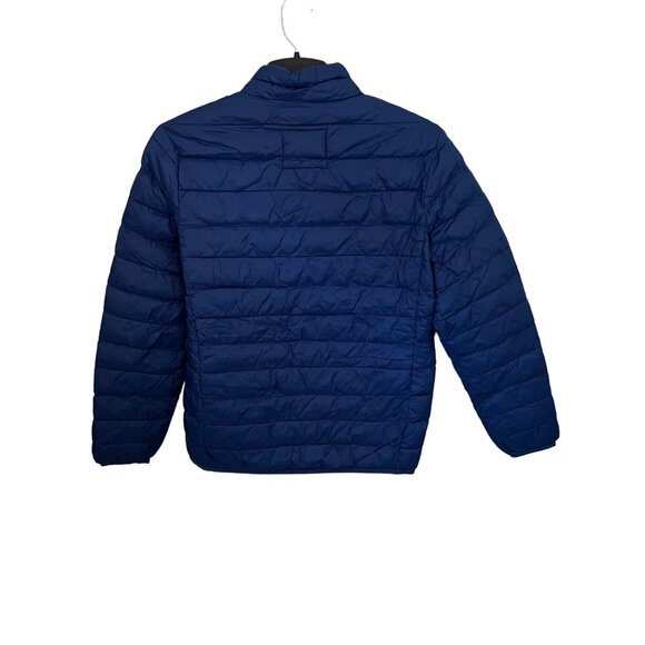 Old Navy Mens Puffer Jacket Small Blue Polyester Full Zip Quilted Lightweight - Picture 3 of 12